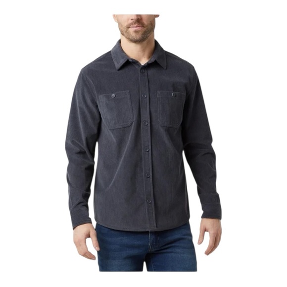 32 Degrees Men's Blue Corduroy Long Sleeve Overshirt Size: Small - Picture 9 of 12